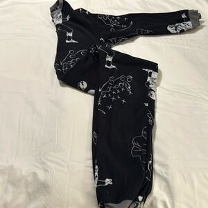 Boys football front zip pajamas